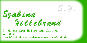 szabina hillebrand business card